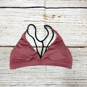 Pink and Black Sports Bra